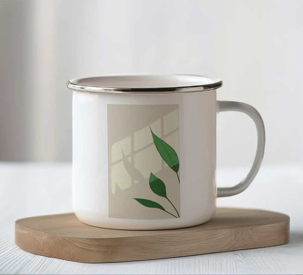 leaf in sunset tazza in smalto da miracle