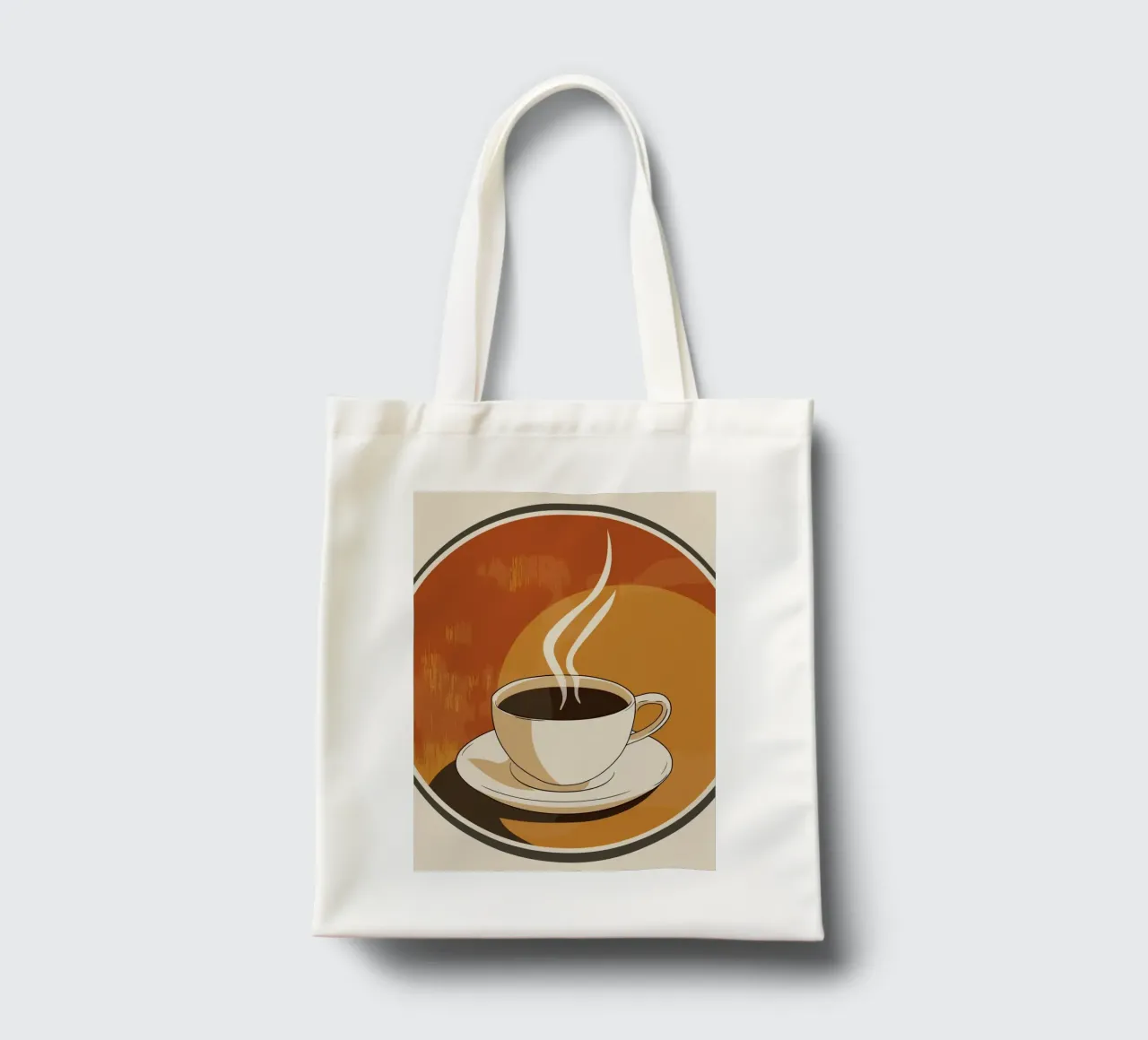 Pausa caffè in stile retrò borsa in juta da pixelbull - medieval art and more