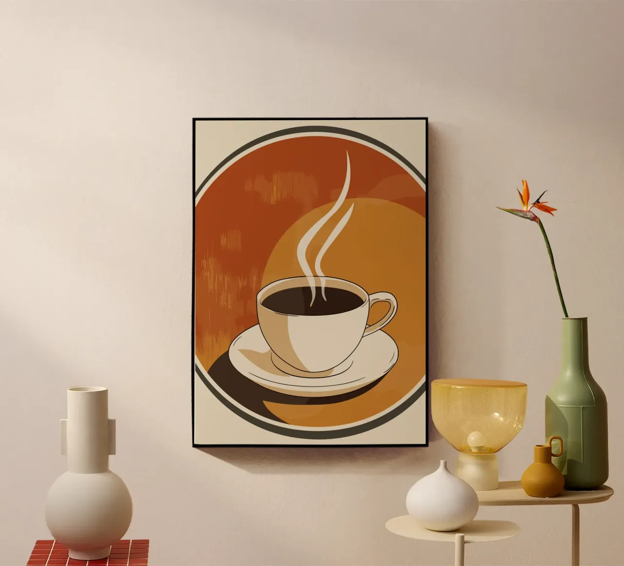 Pausa caffè in stile retrò plexiglass da pixelbull - medieval art and more