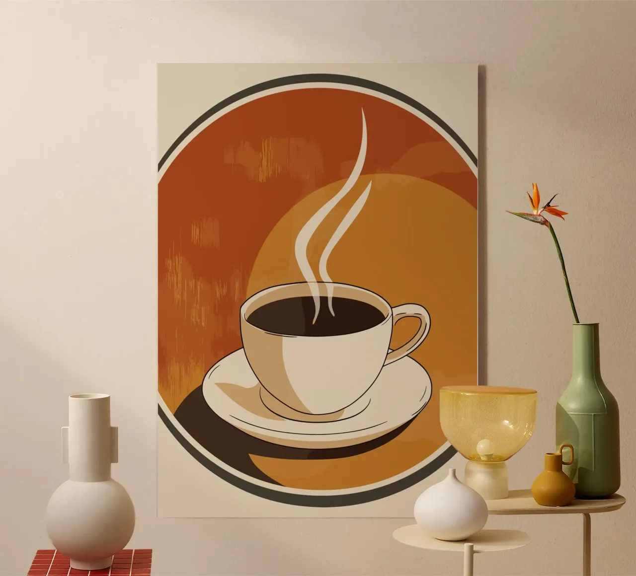 Pausa caffè in stile retrò plexiglass da pixelbull - medieval art and more