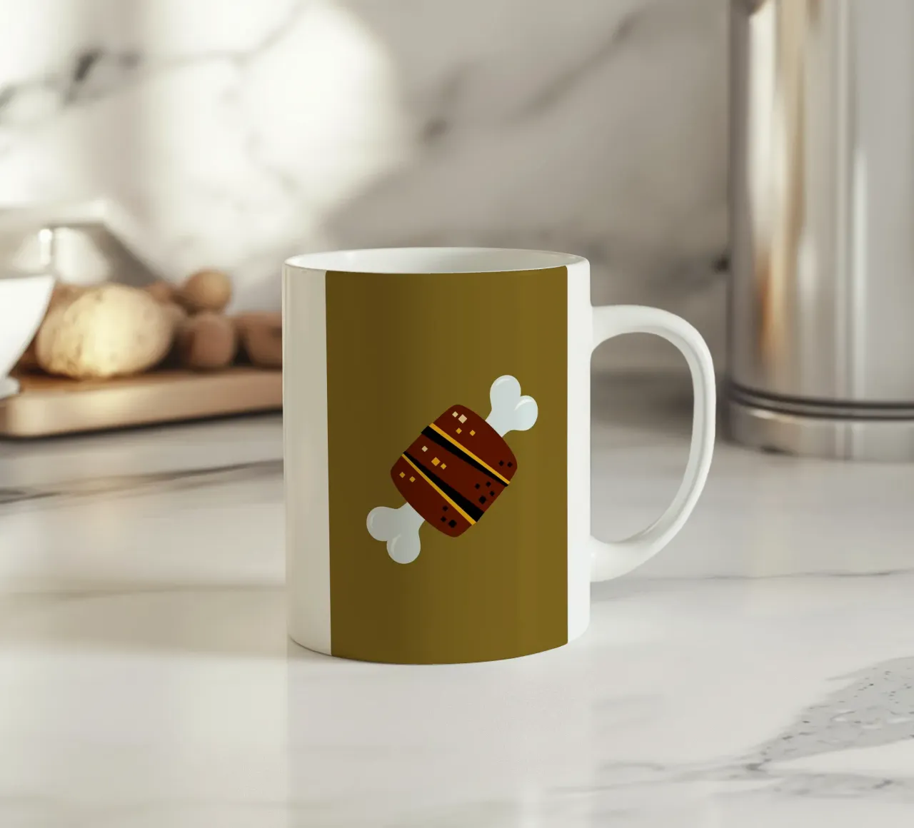 Rotolo di carne con osso tazza in ceramica da Sabine Klein