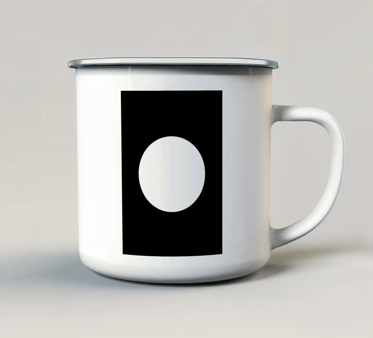 cerchio bianco tazza in smalto da Sabine Klein