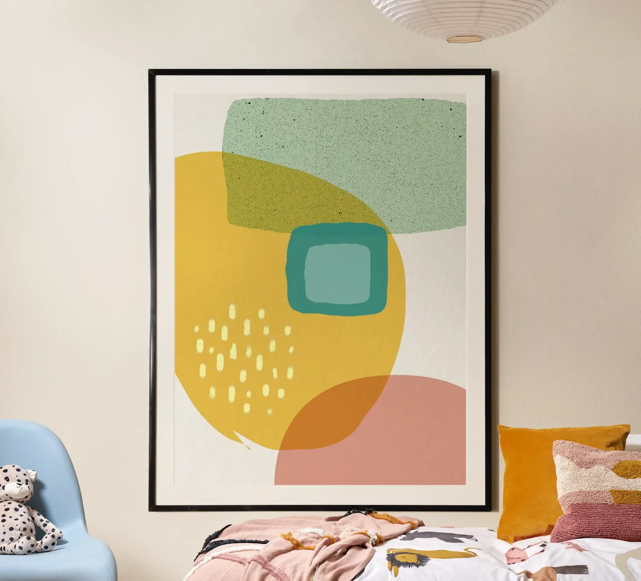 Astratto moderno e minimalista poster con telaio in alluminio da Sabine Klein