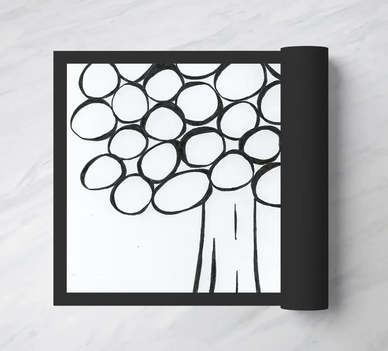 Albero in bianco e nero zerbino da Sabine Klein