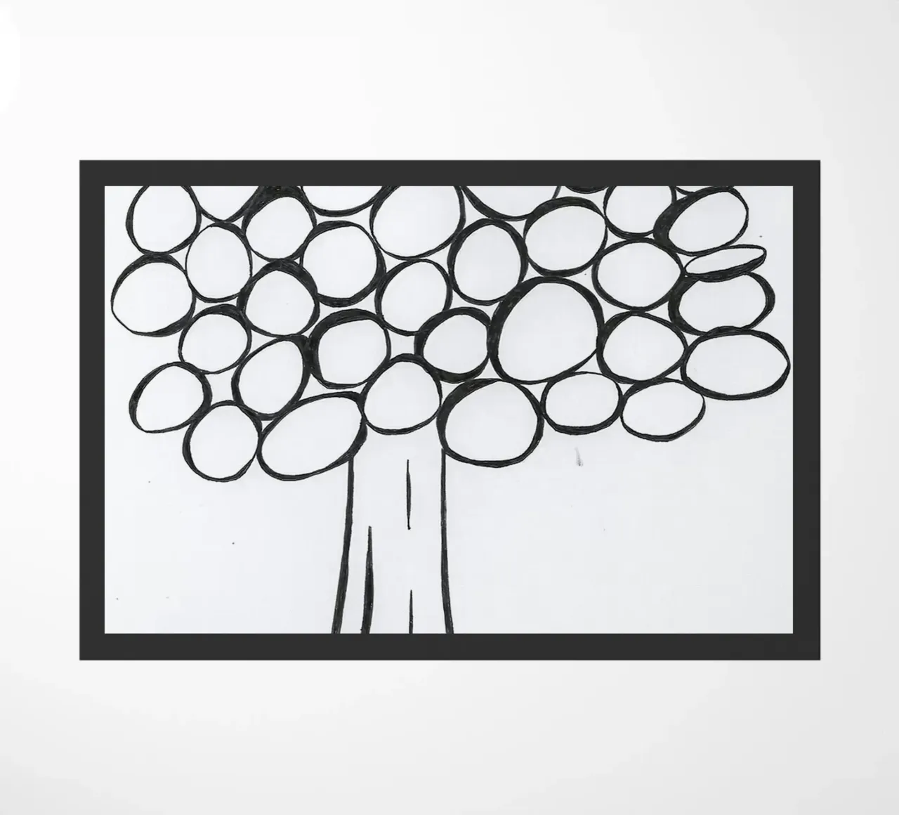 Albero in bianco e nero zerbino da Sabine Klein