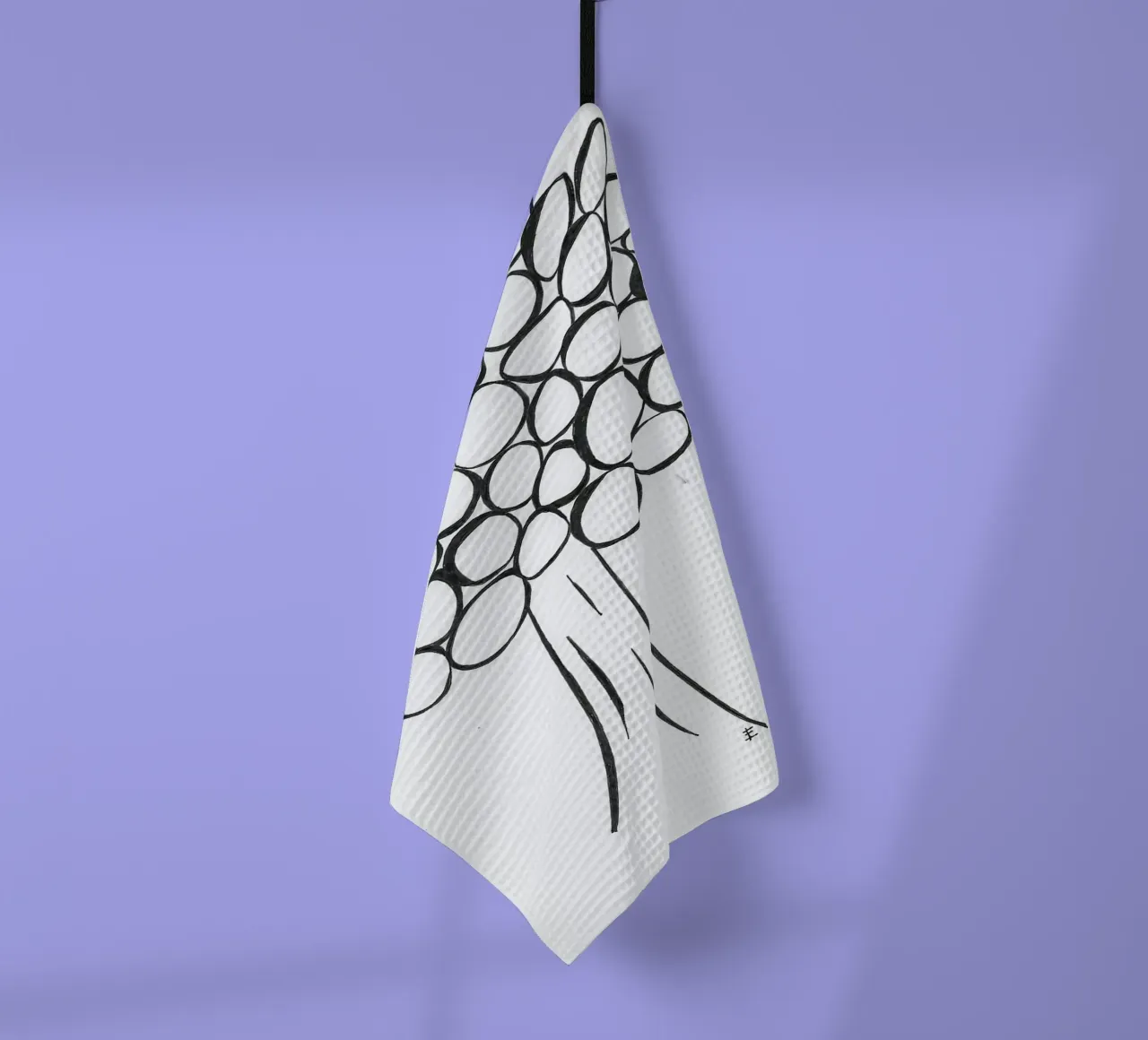Albero in bianco e nero canovaccio da cucina da Sabine Klein