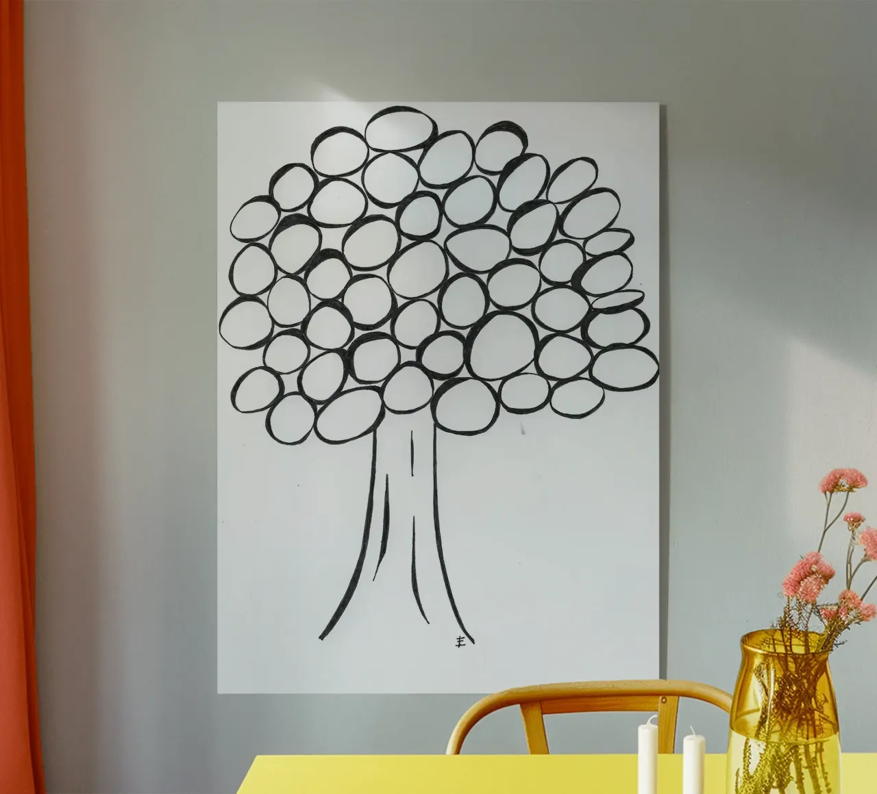 Albero in bianco e nero plexiglass da Sabine Klein