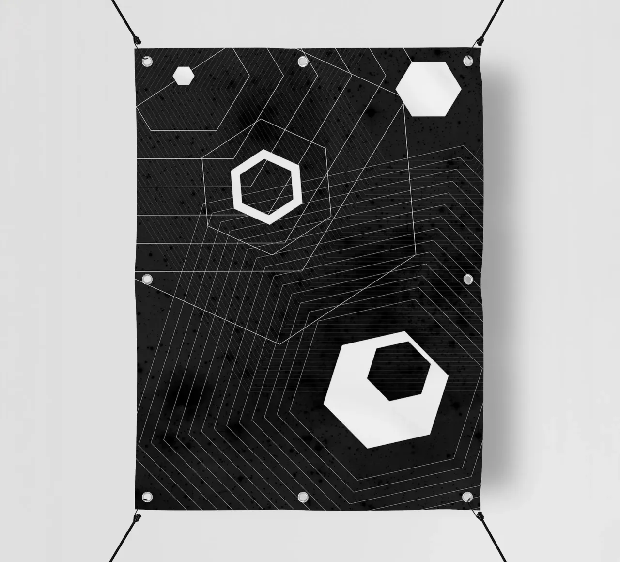 Geometrico in bianco e nero telo in pvc da Sabine Klein