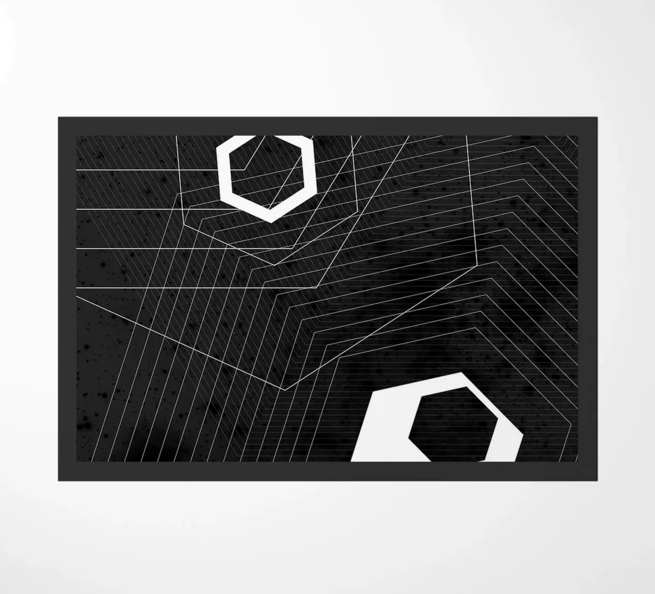 Geometrico in bianco e nero zerbino da Sabine Klein