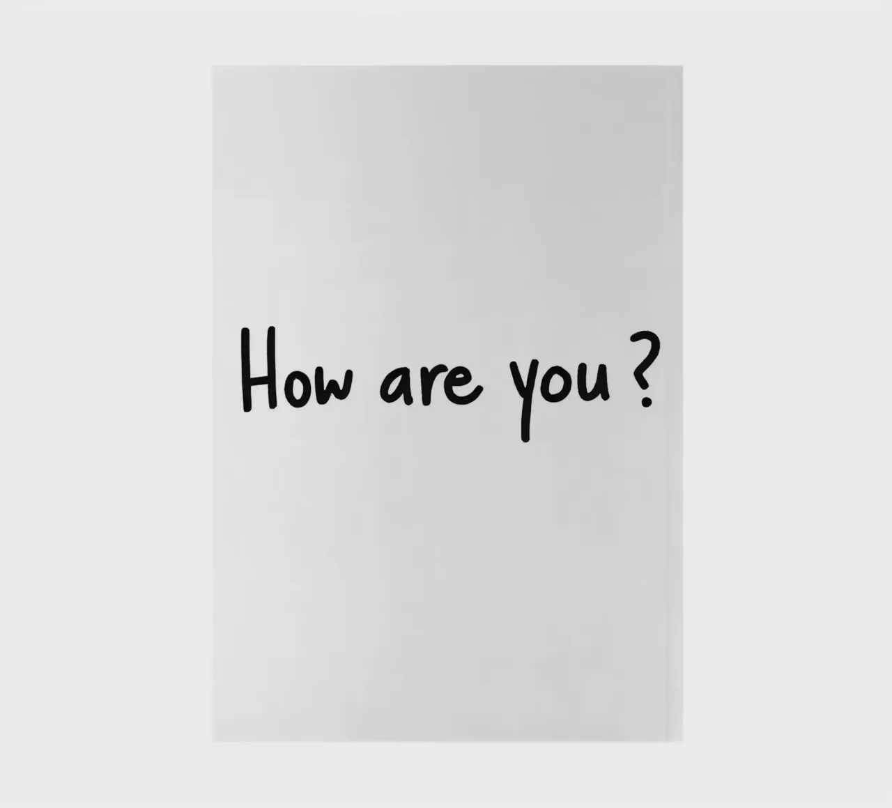 How are you_ Text Art notebook by Sabine Klein