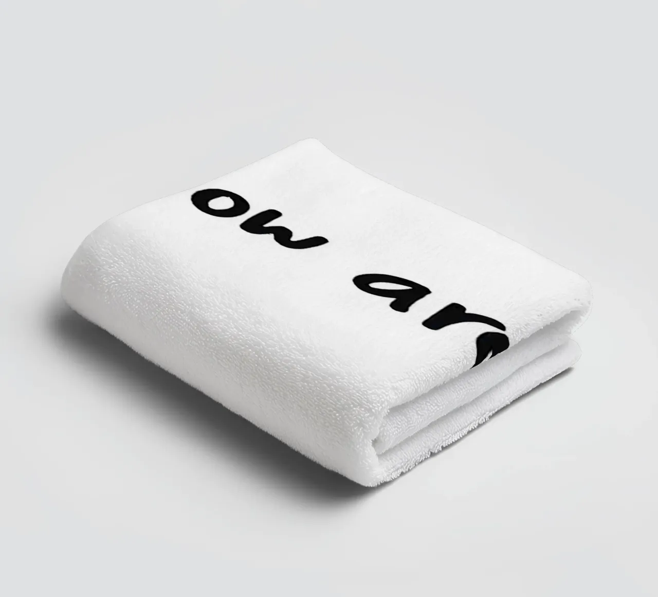 How are you_ Text Art towel by Sabine Klein