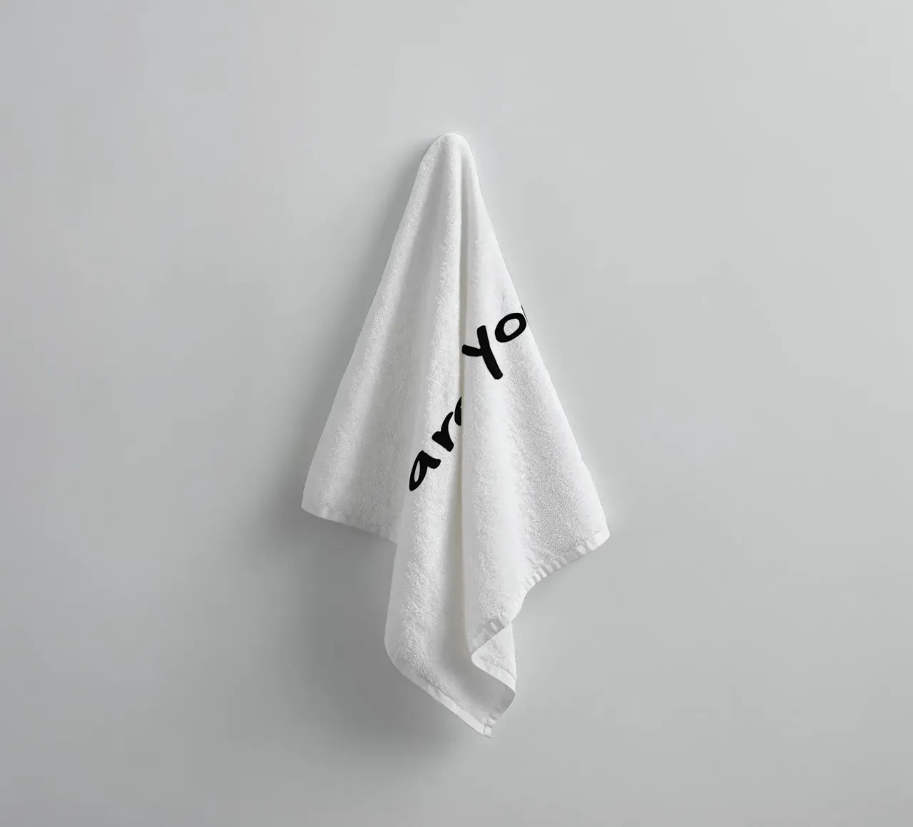 How are you_ Text Art towel by Sabine Klein
