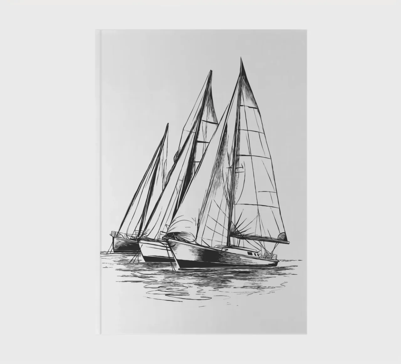 Sailing regatta in sketch form notebook by pixelbull - medieval art and more