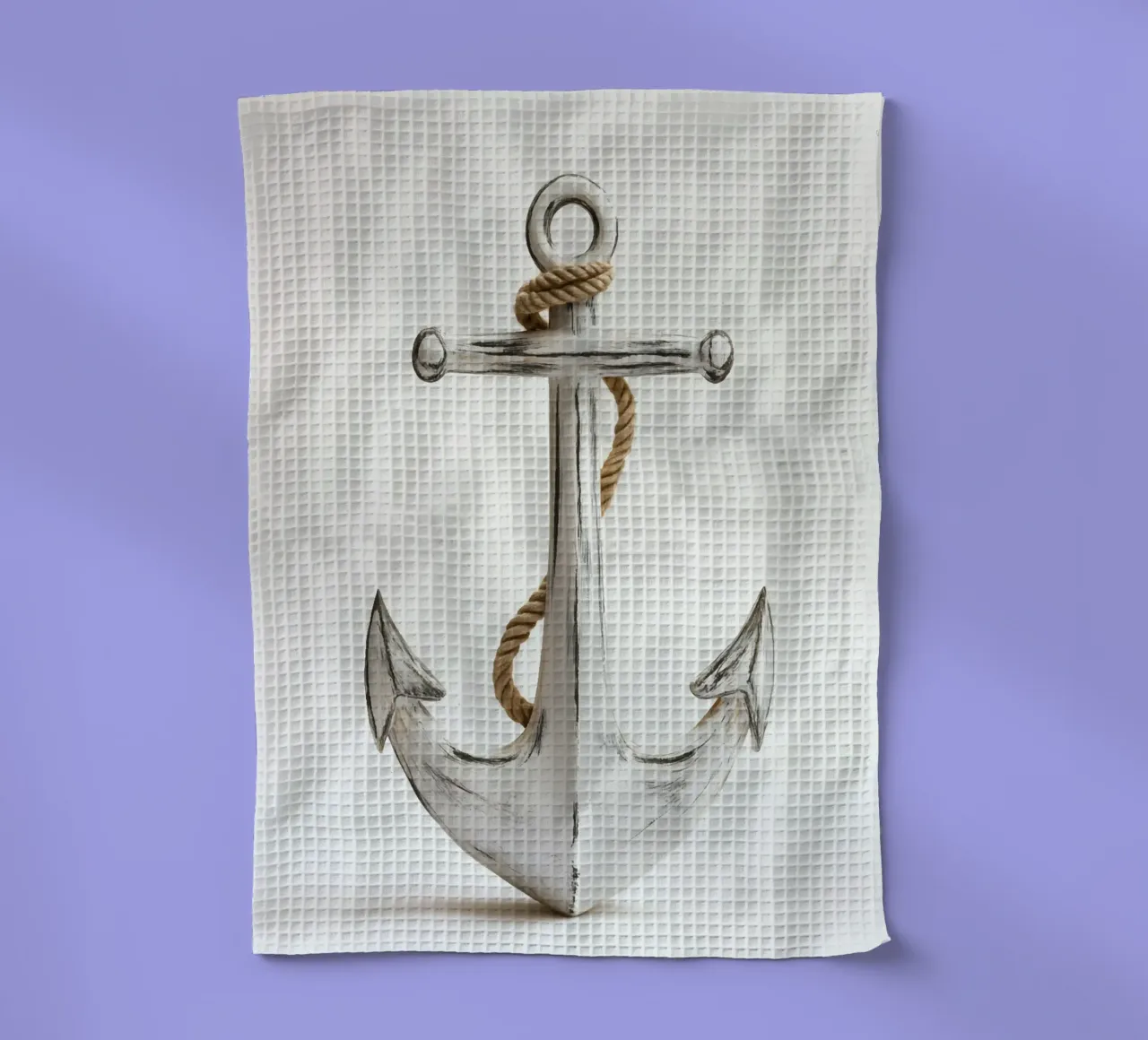 Ancora rustica con corda canovaccio da cucina da pixelbull - medieval art and more