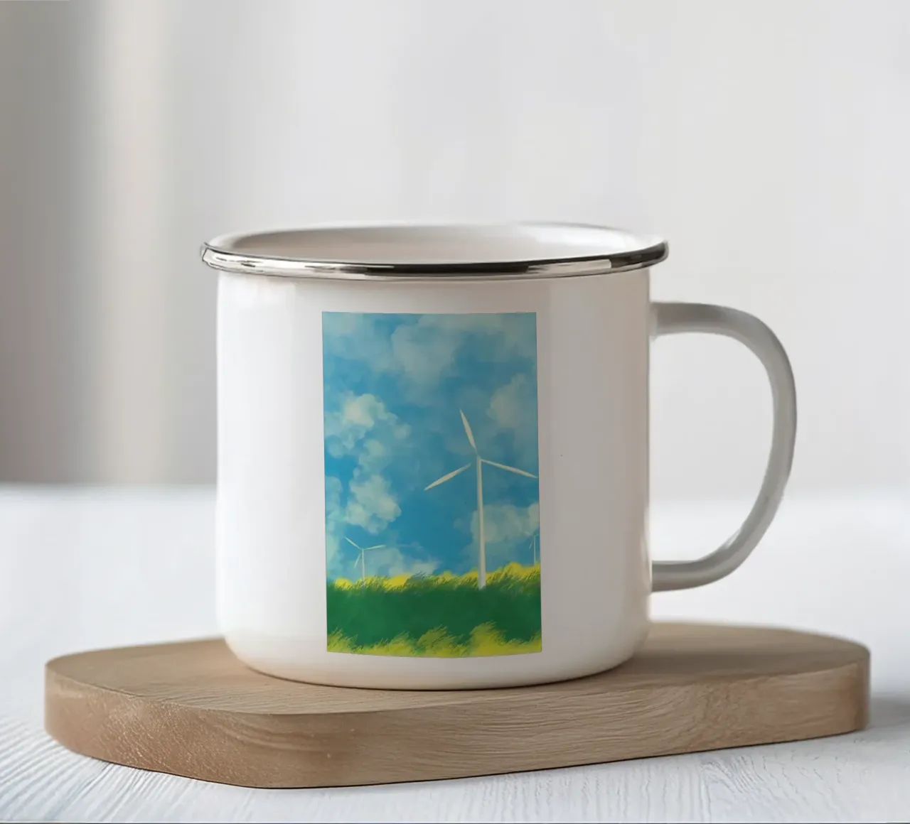 windmill canvas tazza in smalto da melts