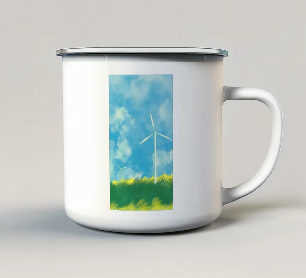 windmill canvas tazza in smalto da melts