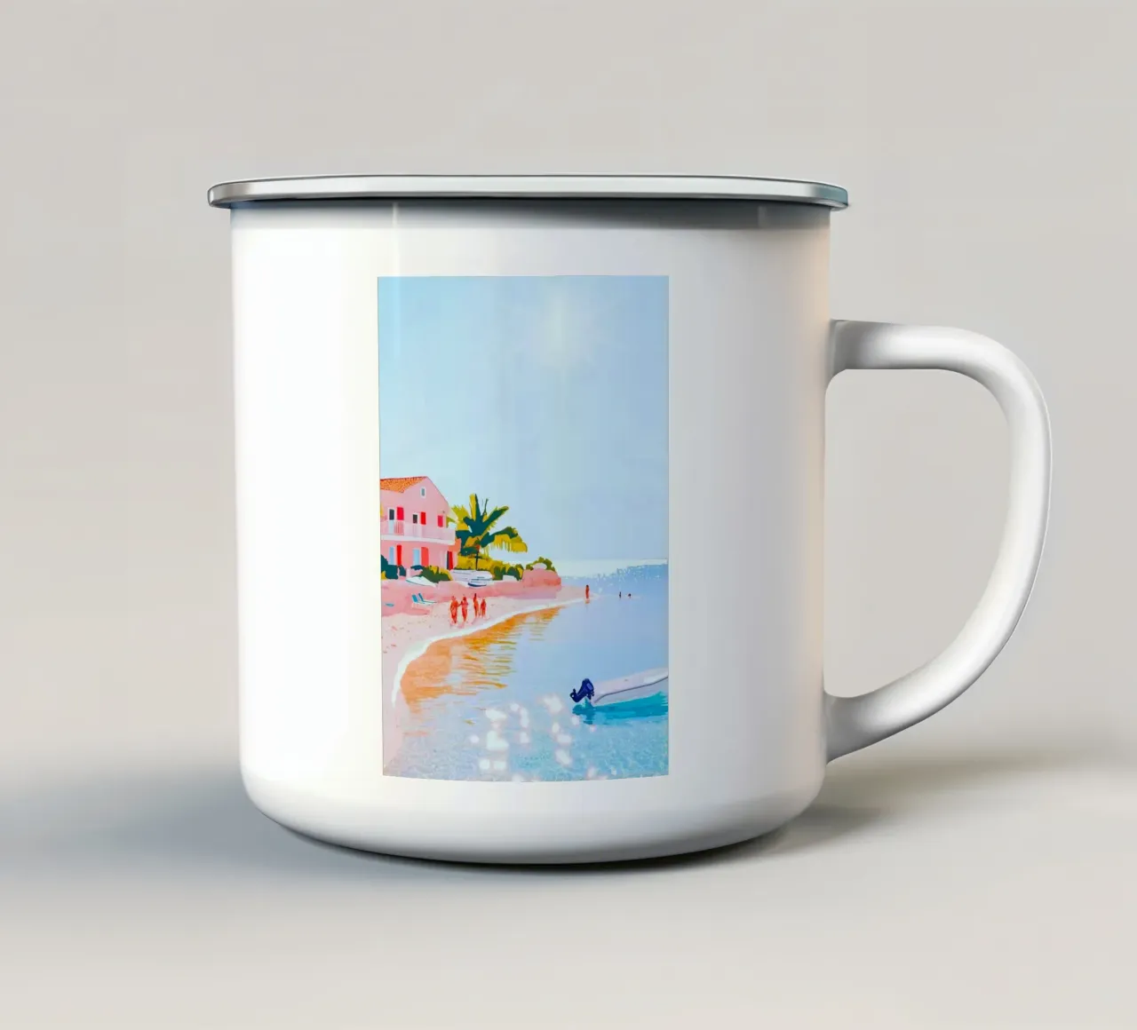 beach in sunset tazza in smalto da melts