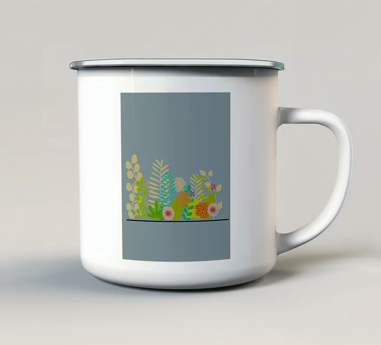 nature flower leaf tazza in smalto da melts