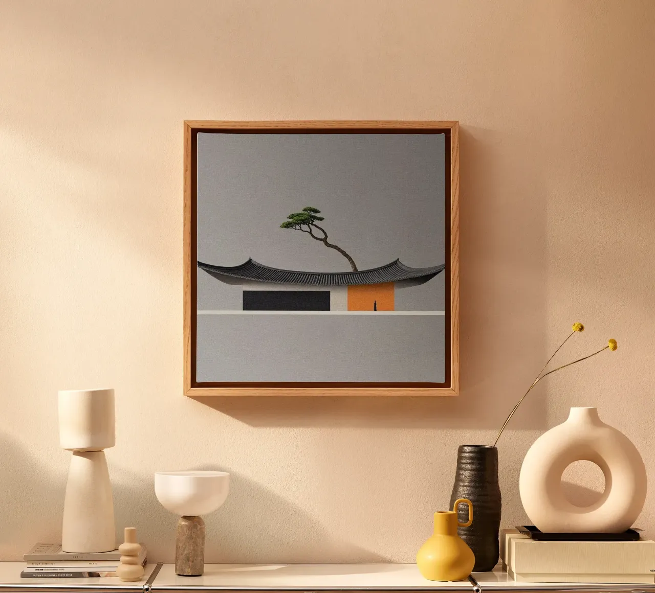 traditional architect canvas with Floater frame by miracle