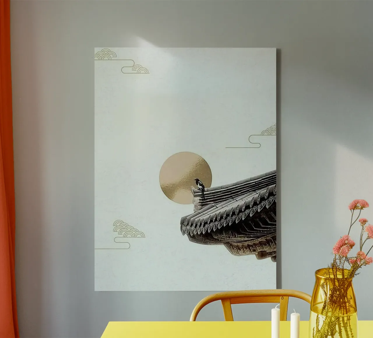 bird on moon tela con Cornice a cassetta da miracle