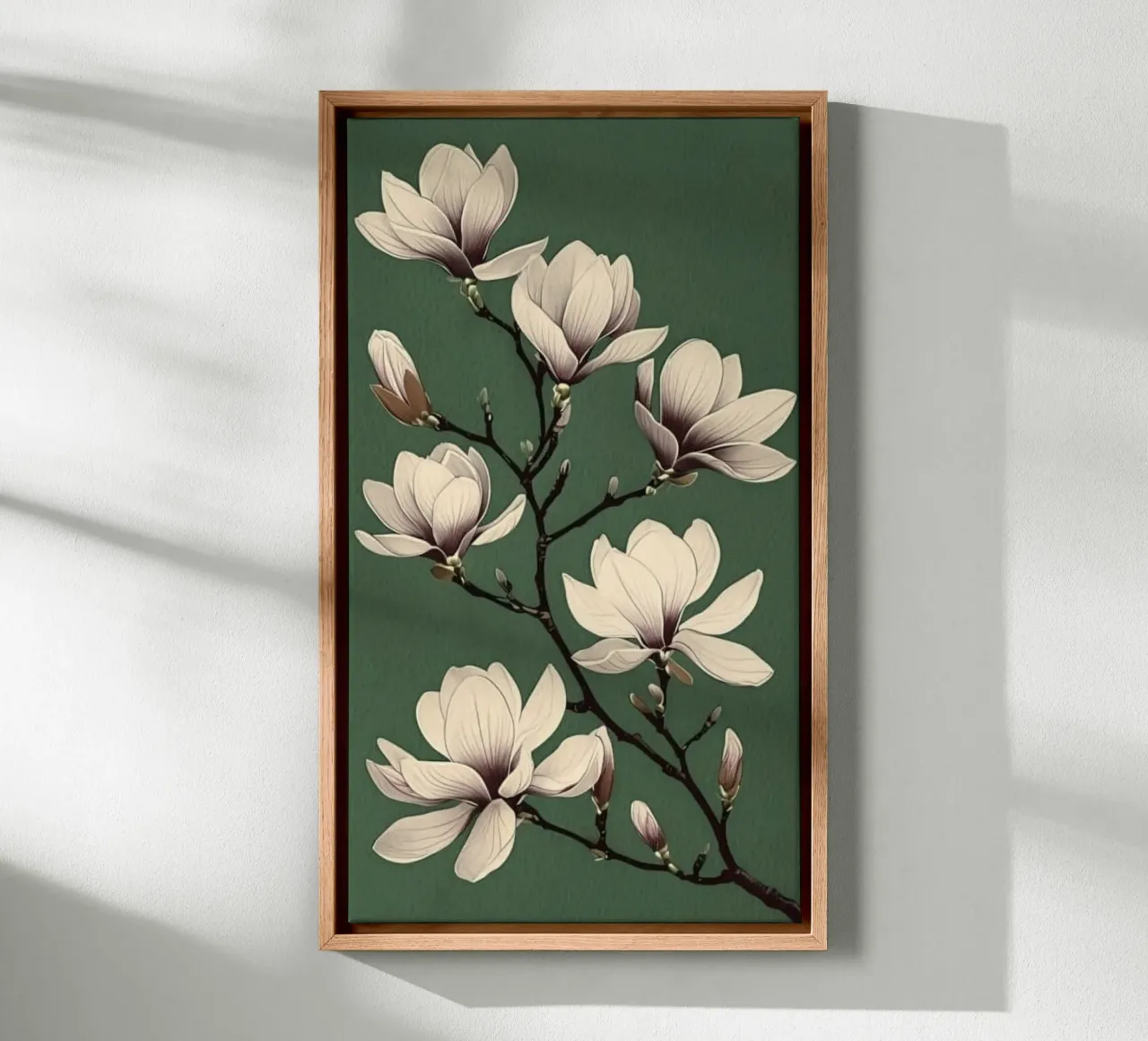 lotus on tree tela con Cornice a cassetta da melts