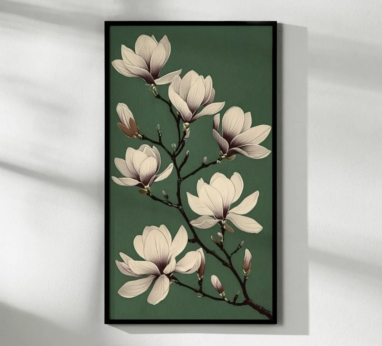 lotus on tree poster con telaio in legno da melts