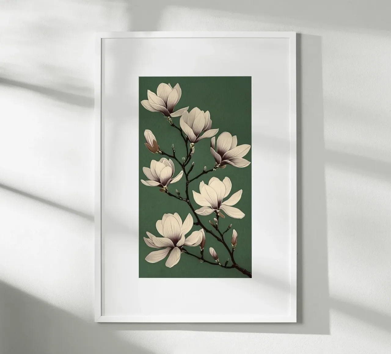 lotus on tree poster con telaio in legno da melts