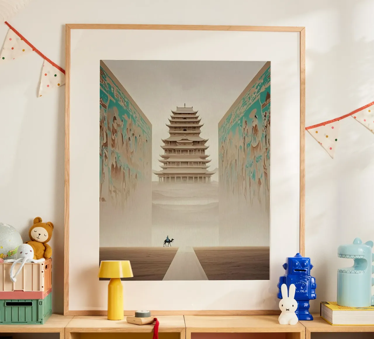 riding through the tower poster con telaio in alluminio da miracle