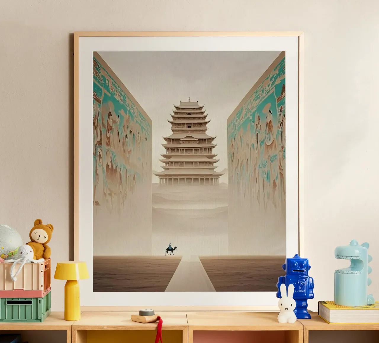 riding through the tower poster con telaio in alluminio da miracle
