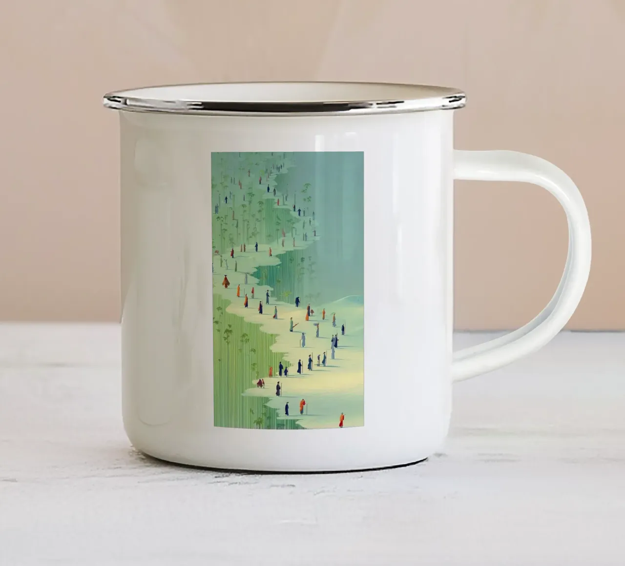 the  pilgrim strip tazza in smalto da carsa