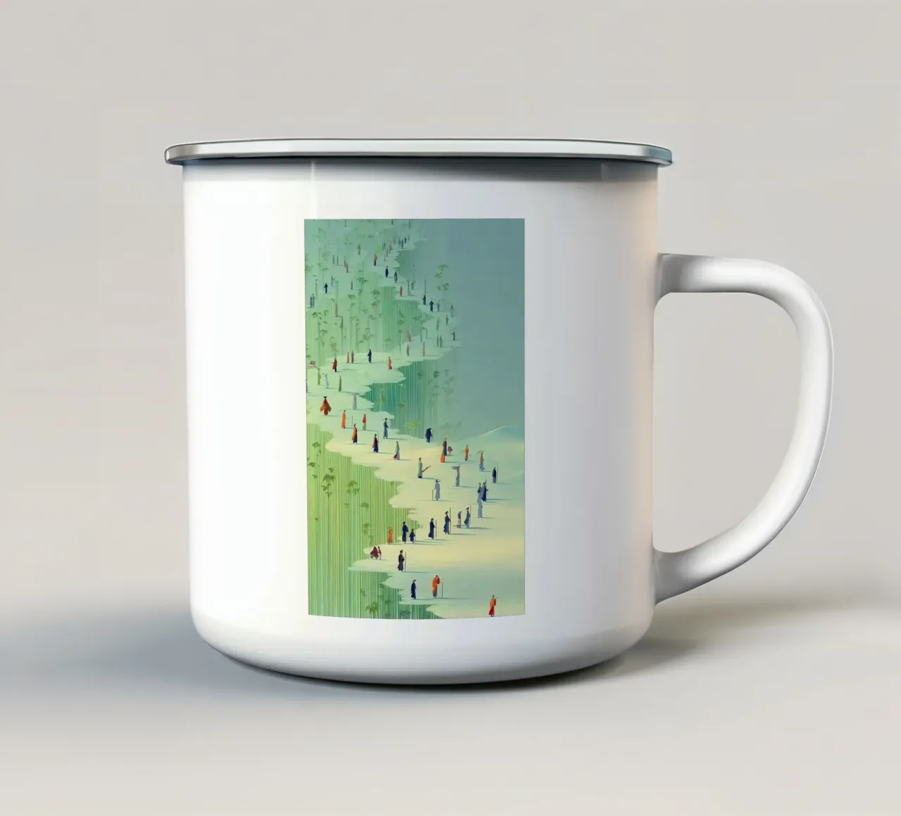 the  pilgrim strip tazza in smalto da carsa