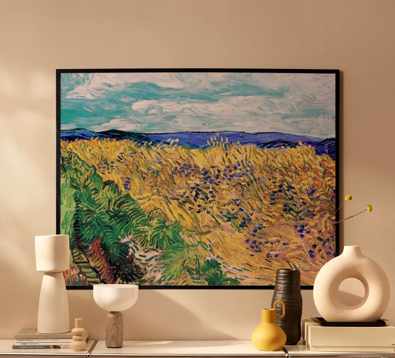 Auvers sur Oise poster con telaio in legno da Christopher Soto