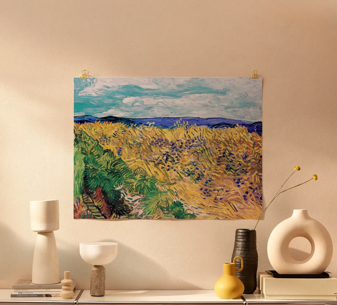 Auvers sur Oise poster con telaio in legno da Christopher Soto
