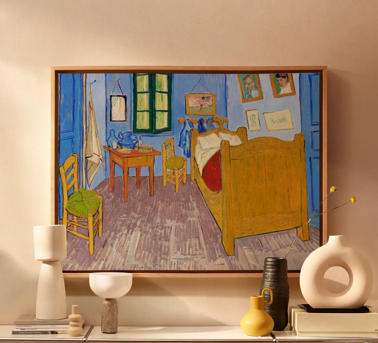 Camera da letto ad Arles tela con Cornice a cassetta da Christopher Soto