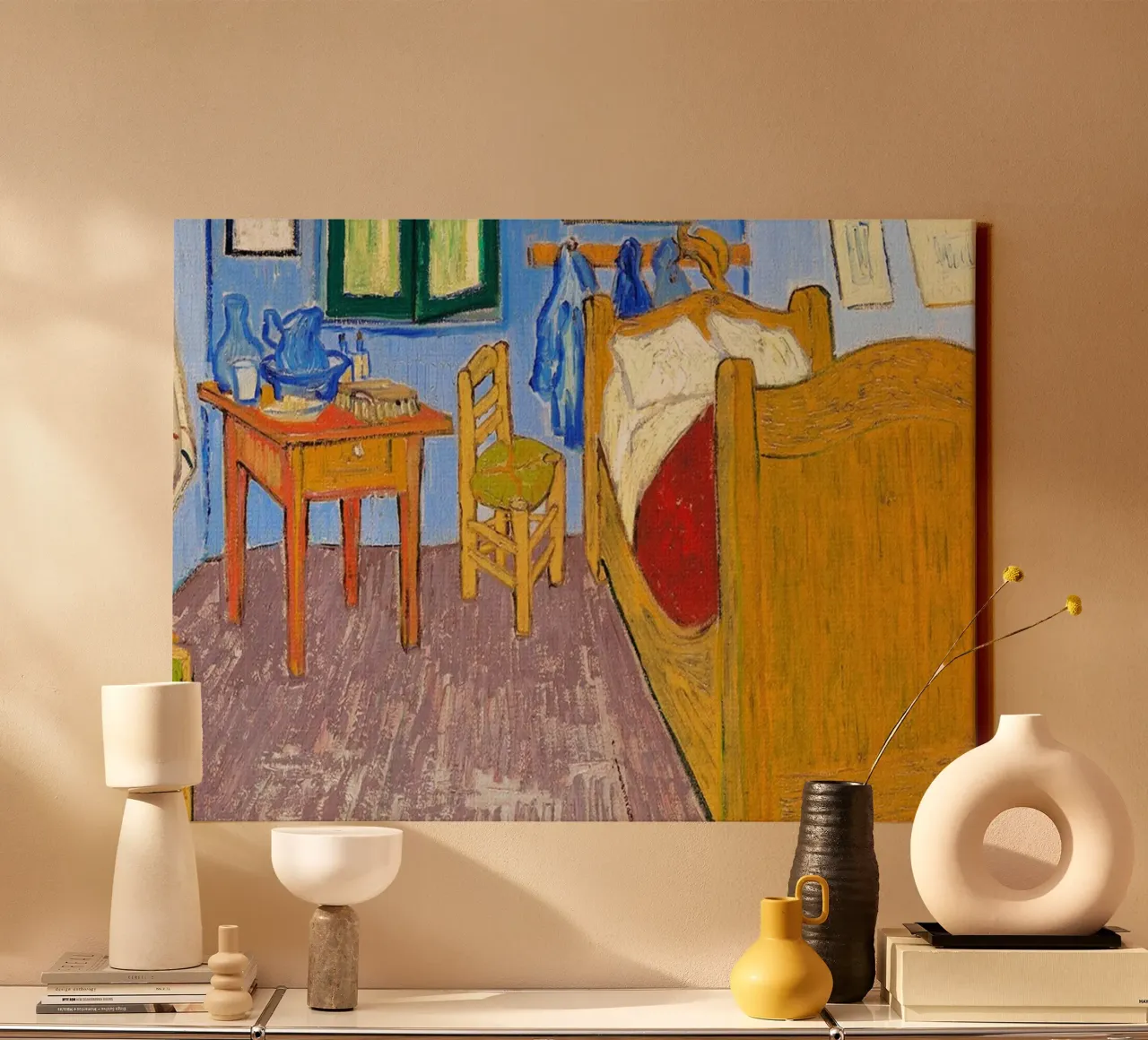Camera da letto ad Arles tela con Cornice a cassetta da Christopher Soto