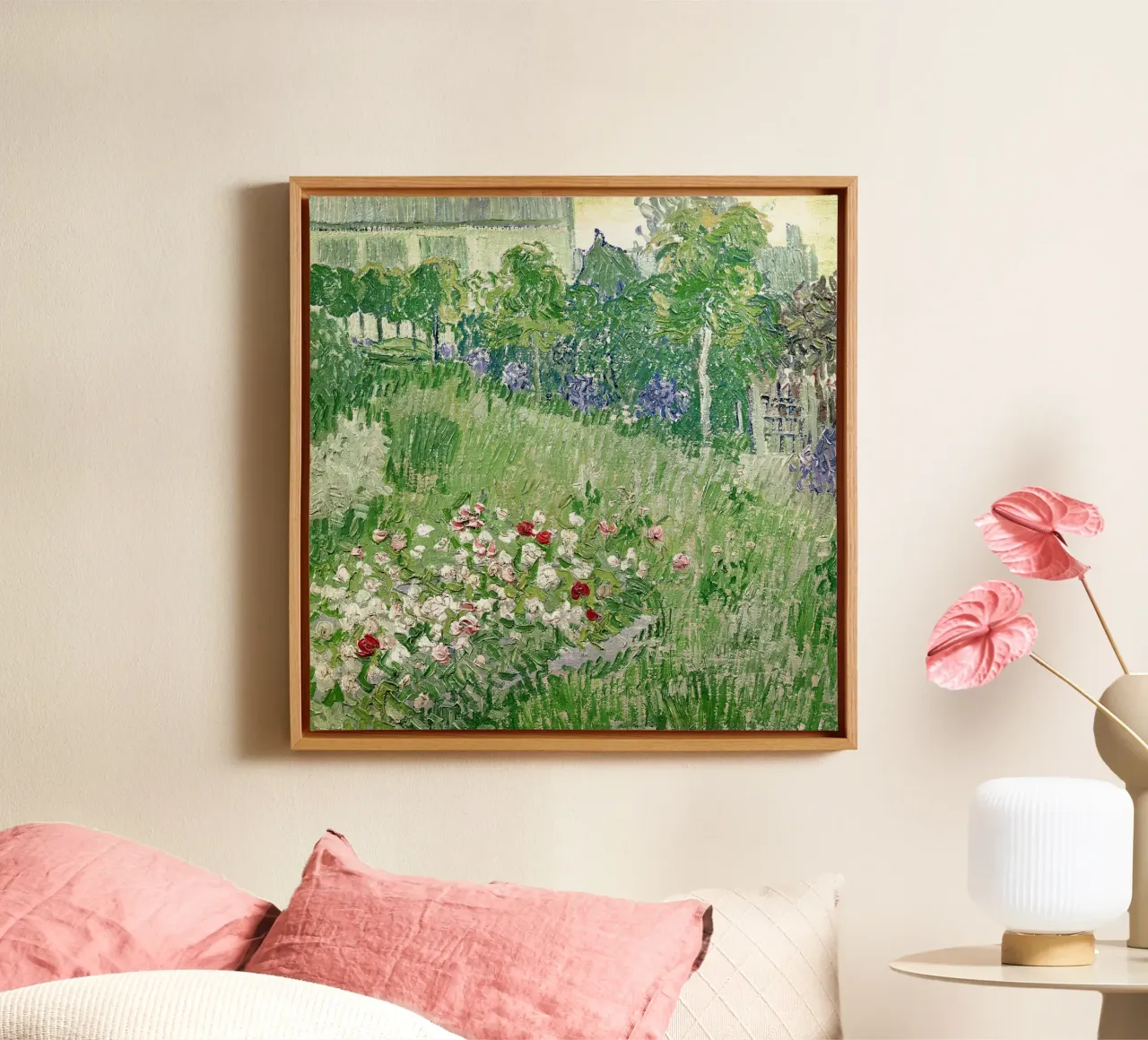 Il giardino di Daubigny tela con Cornice a cassetta da Christopher Soto