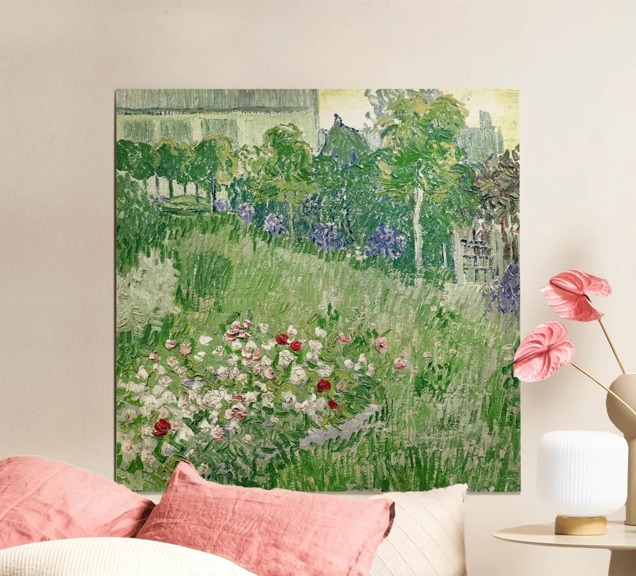 Il giardino di Daubigny poster con telaio in legno da Christopher Soto