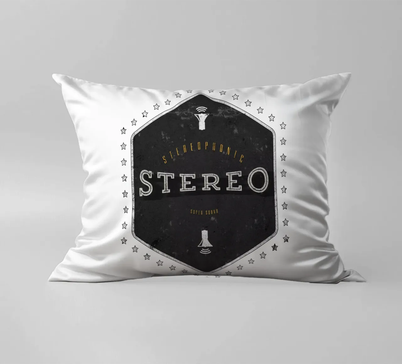 Stereo Super Sound cuscino da Black Sign Artwork