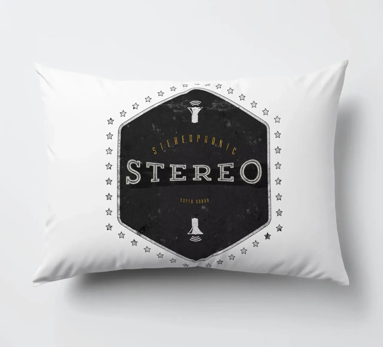 Stereo Super Sound cuscino da Black Sign Artwork