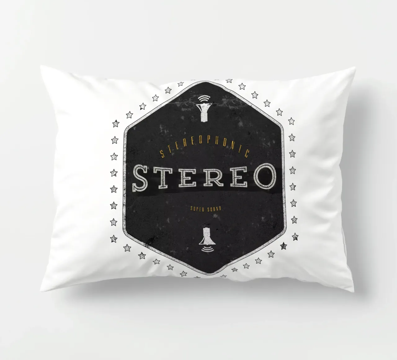 Stereo Super Sound cuscino da Black Sign Artwork