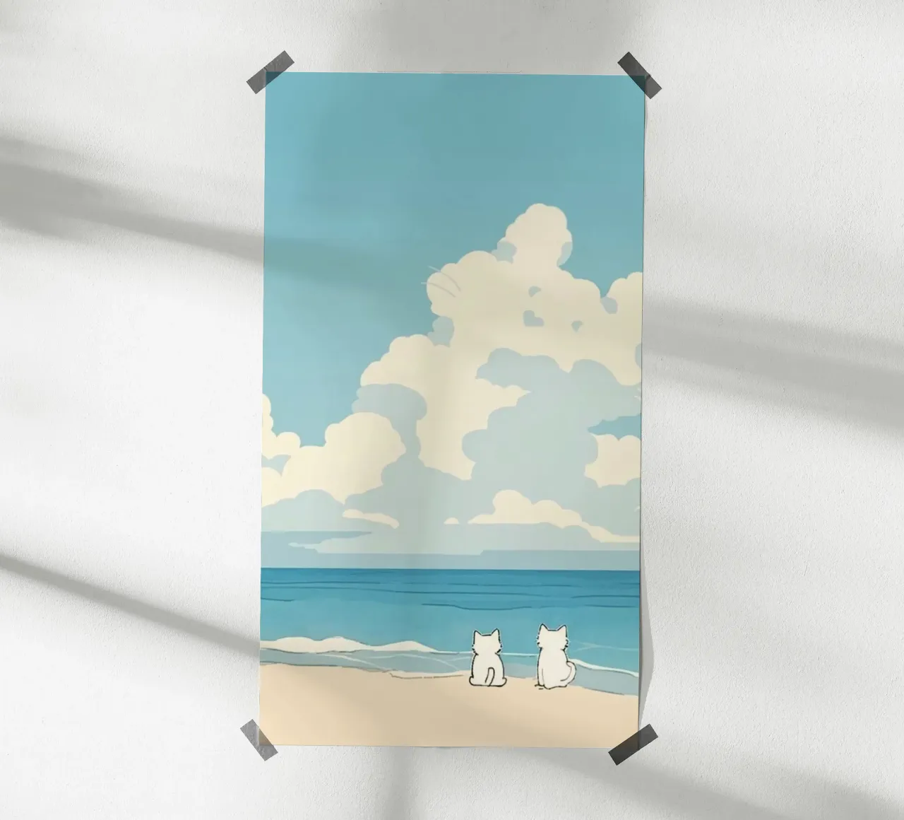 cat viewing poster con telaio in plastica da carsa