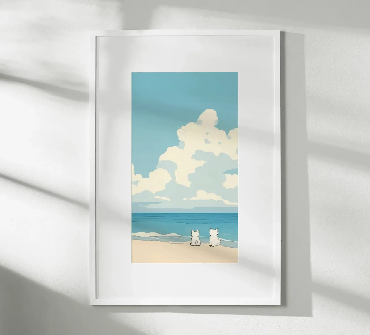 cat viewing poster con telaio in plastica da carsa