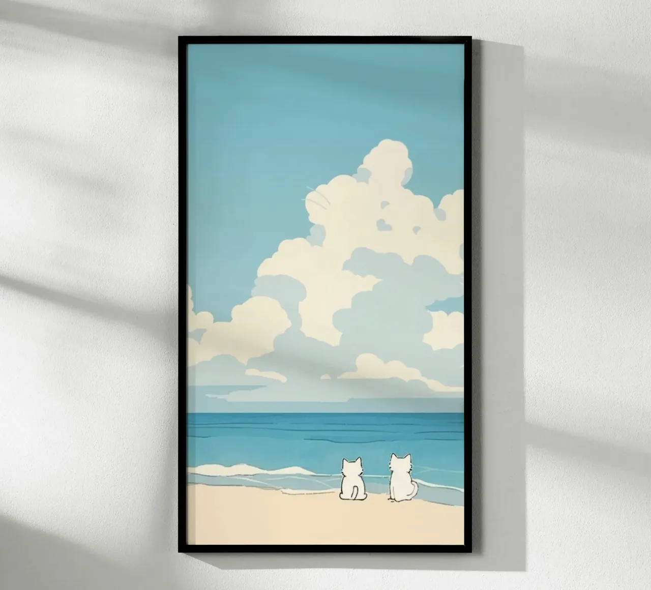 cat viewing poster con telaio in plastica da carsa
