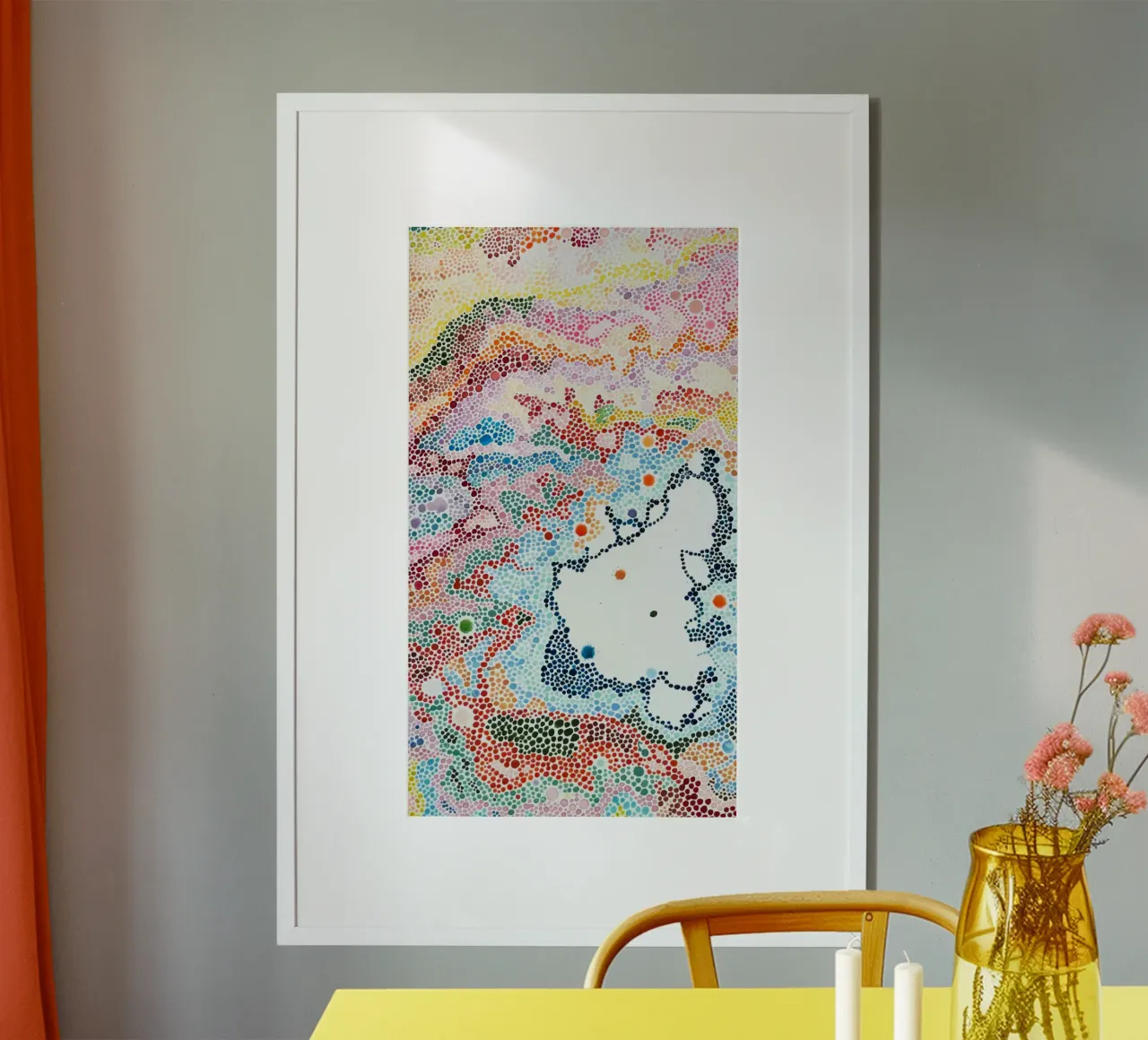 the gradient dot poster con telaio in legno da lifeline