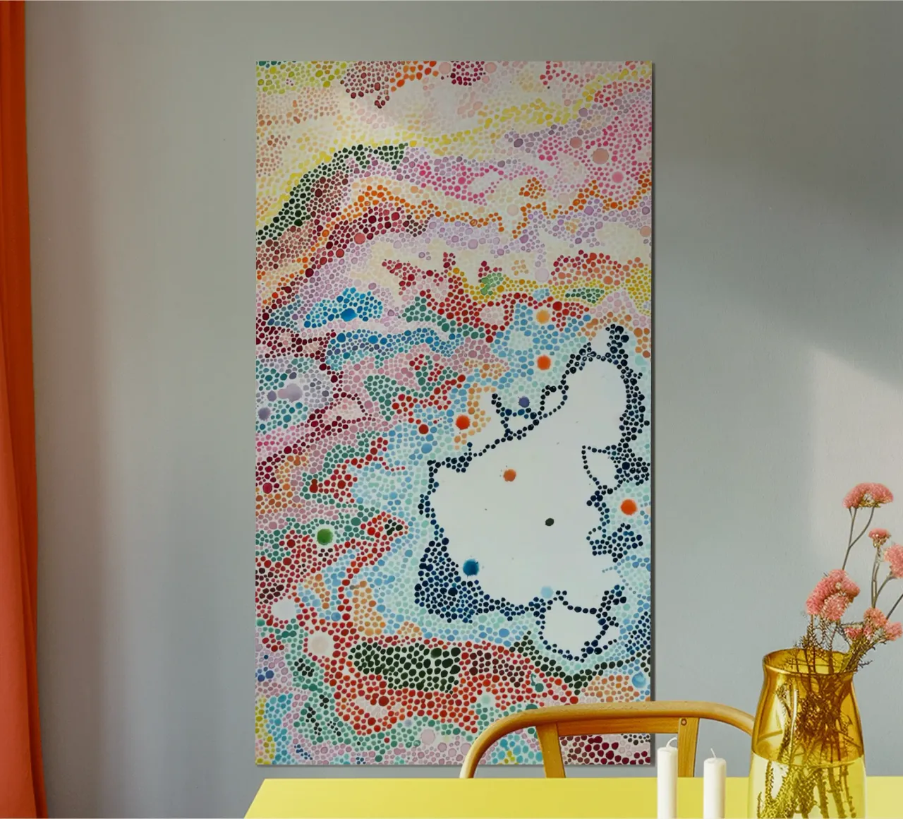 the gradient dot poster con telaio in legno da lifeline