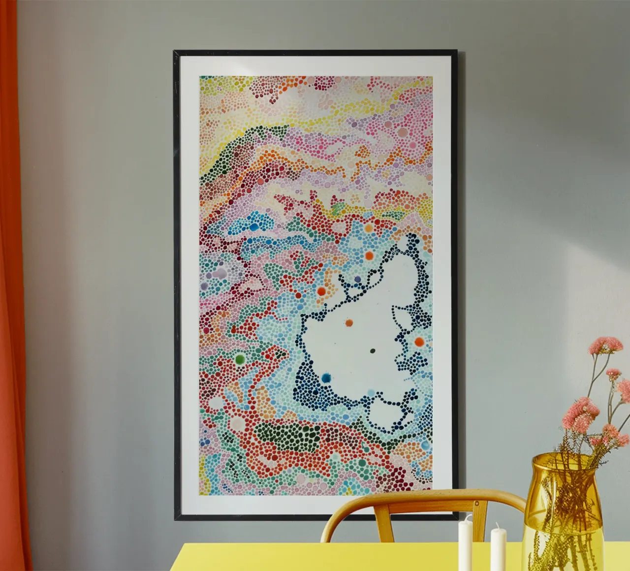the gradient dot poster con telaio in legno da lifeline