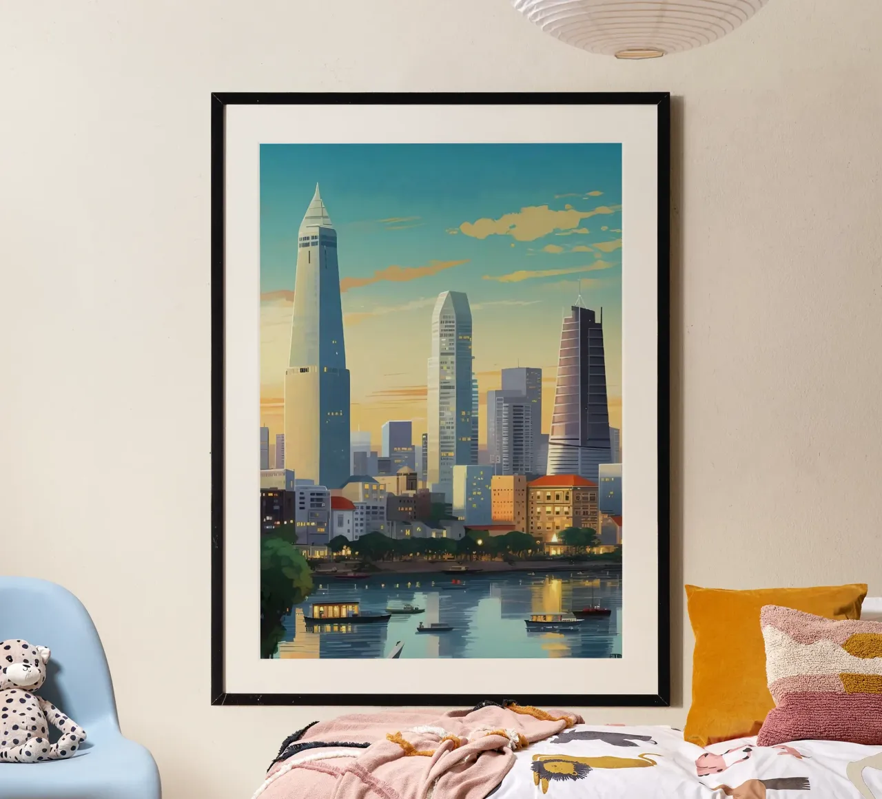 building to sky poster con telaio in alluminio da lifeline