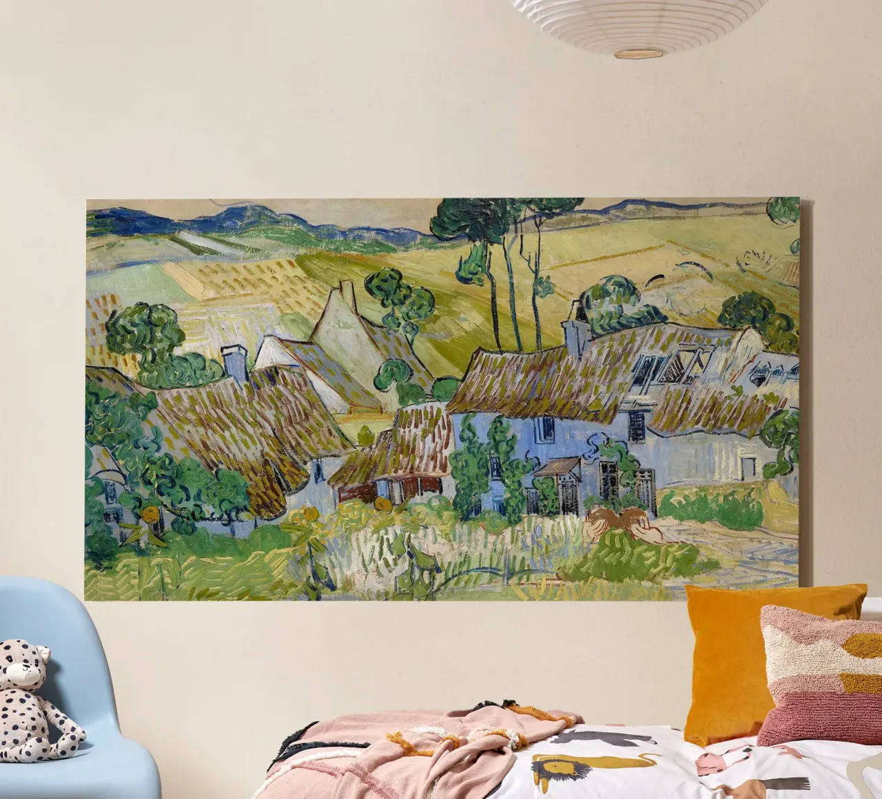 Aziende agricole vicino a Auvers tela con Cornice a cassetta da Christopher Soto