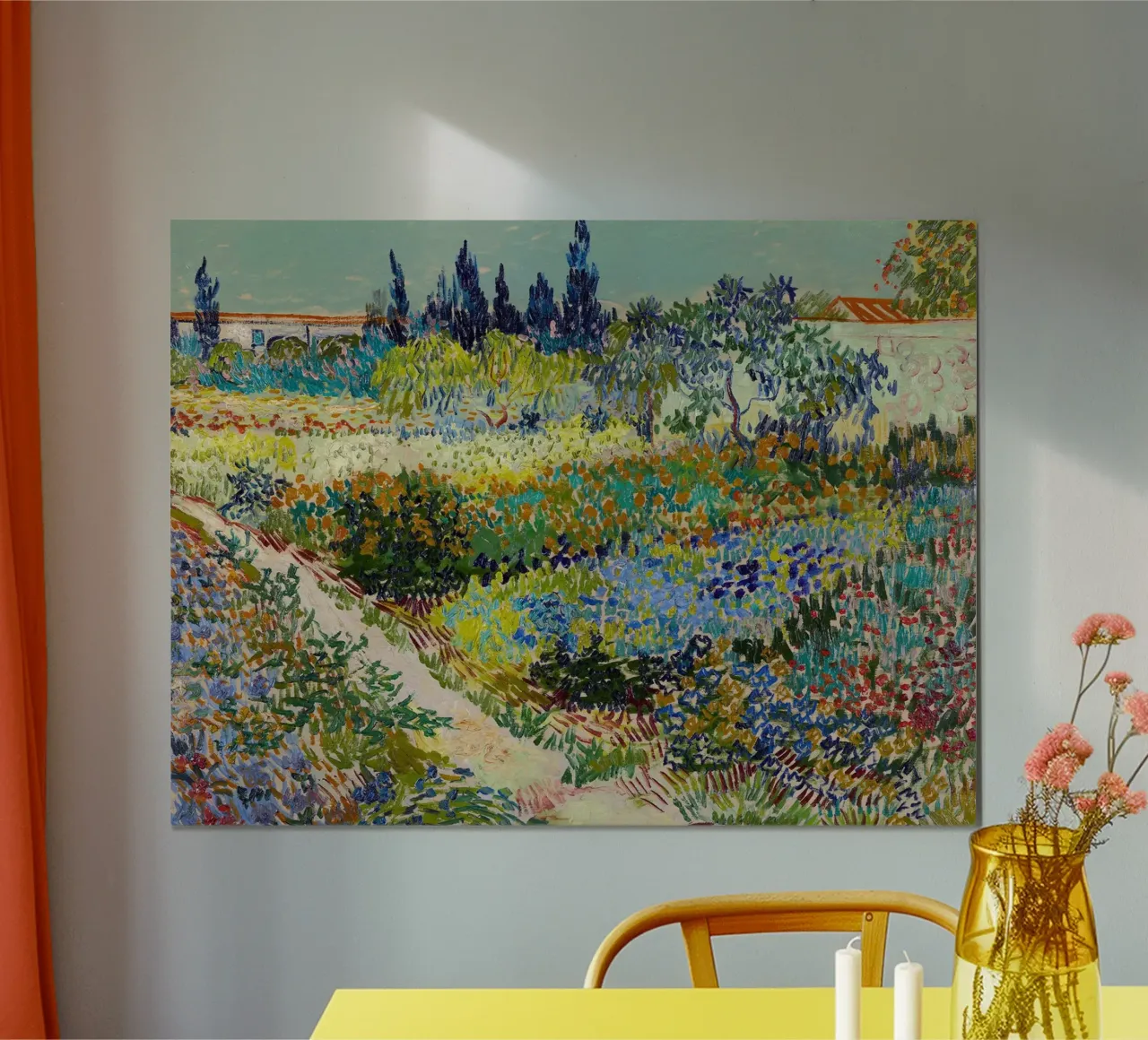 Giardino di Arles, 1888 poster con telaio in plastica da Christopher Soto