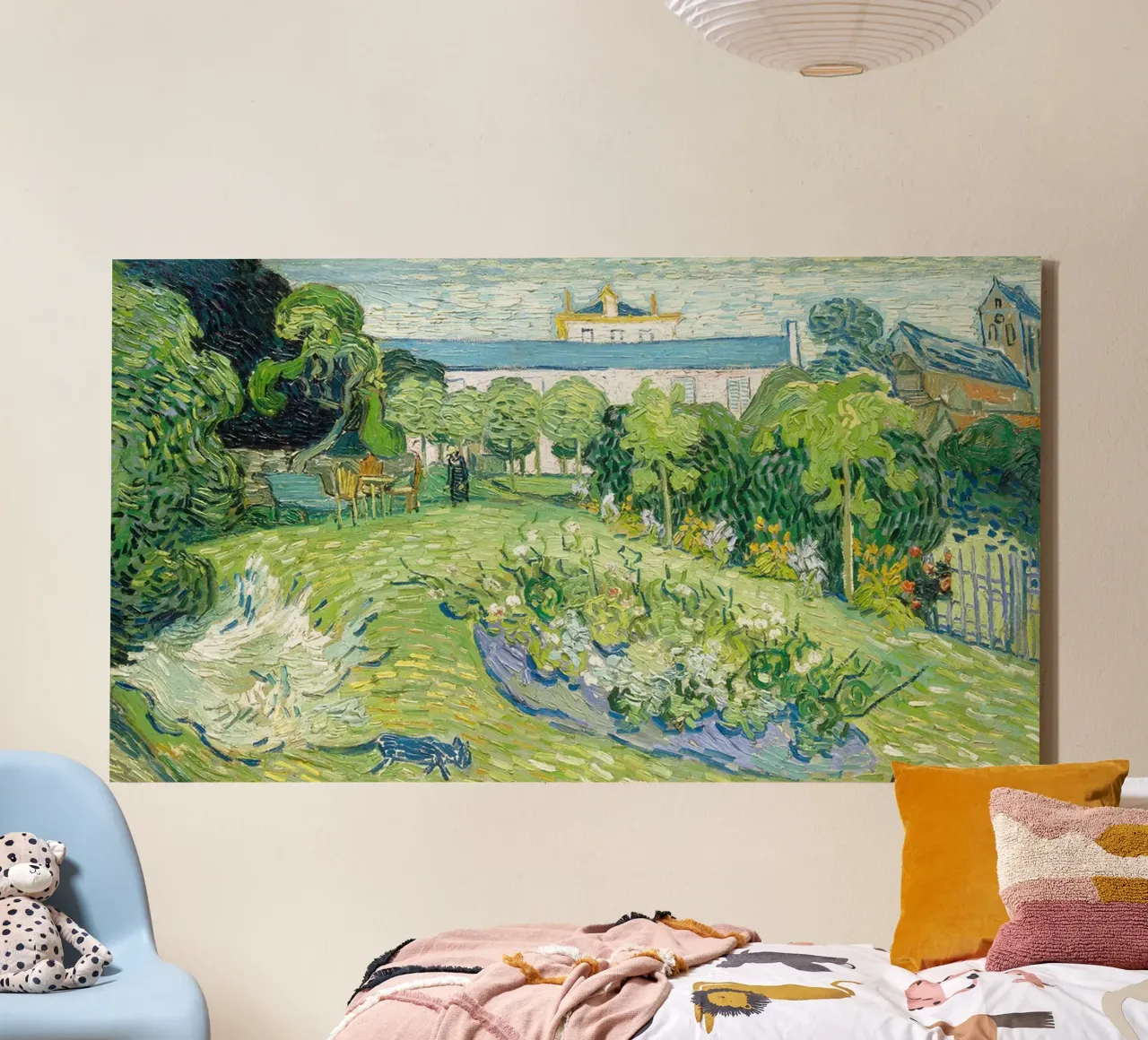 Giardino di Daubigny di Vincent van Gogh tela con Cornice a cassetta da Christopher Soto